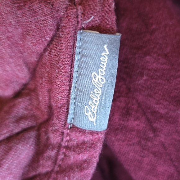 Eddie Bauer Quilted Red Crew Neck Sweater - Picture 3 of 4